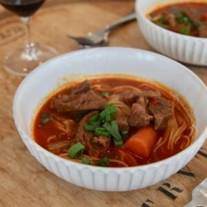 Beef Soup with Rice Noodles (gluten free)